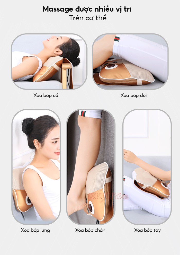 máy massage xoa bóp cổ vai gáy YIJIA YJ-A6, mát xa được nhiều vị trí trên cơ thể