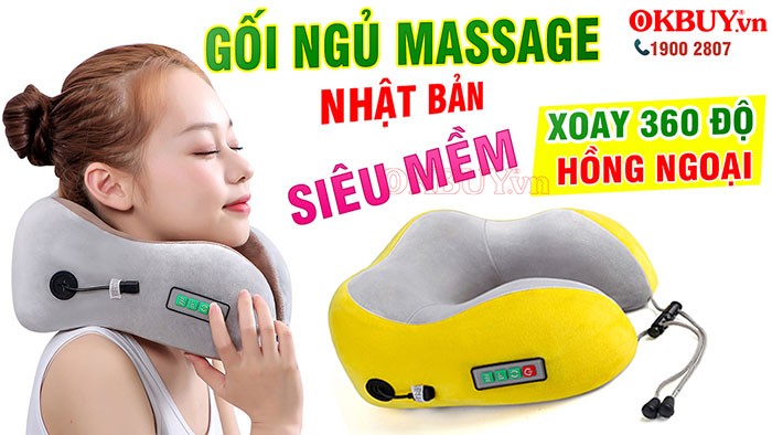 gối ngủ massage cao su non YJ-818
