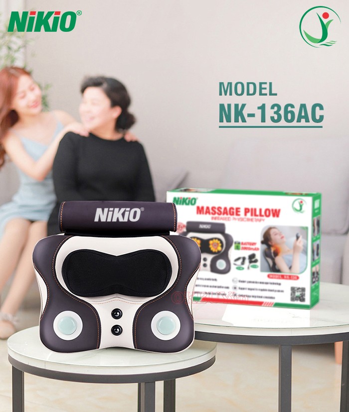 Máy (gối) massage lưng Nikio NK-136AC