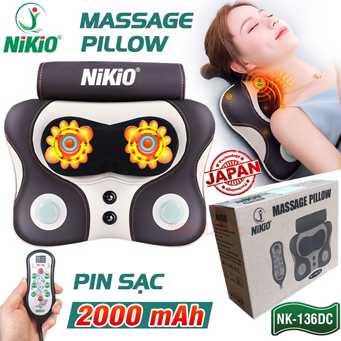 Máy massage xoa bóp cổ vai gáy Nikio NK-136DC