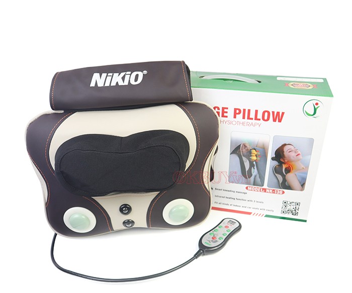 Máy massage lưng đấm bóp hồng ngoại Nikio NK-136DC - Pin sạc