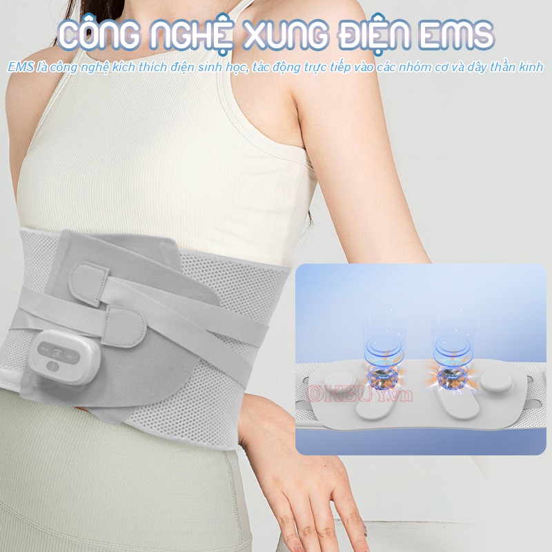 Máy massage lưng bụng công nghệ xung điện EMS Nikio NK-253