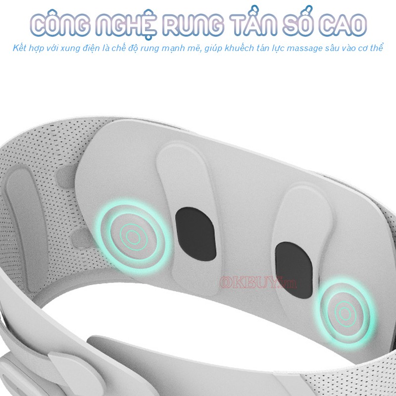 Máy massage lưng bụng công nghệ rung tần số cao Nikio NK-253