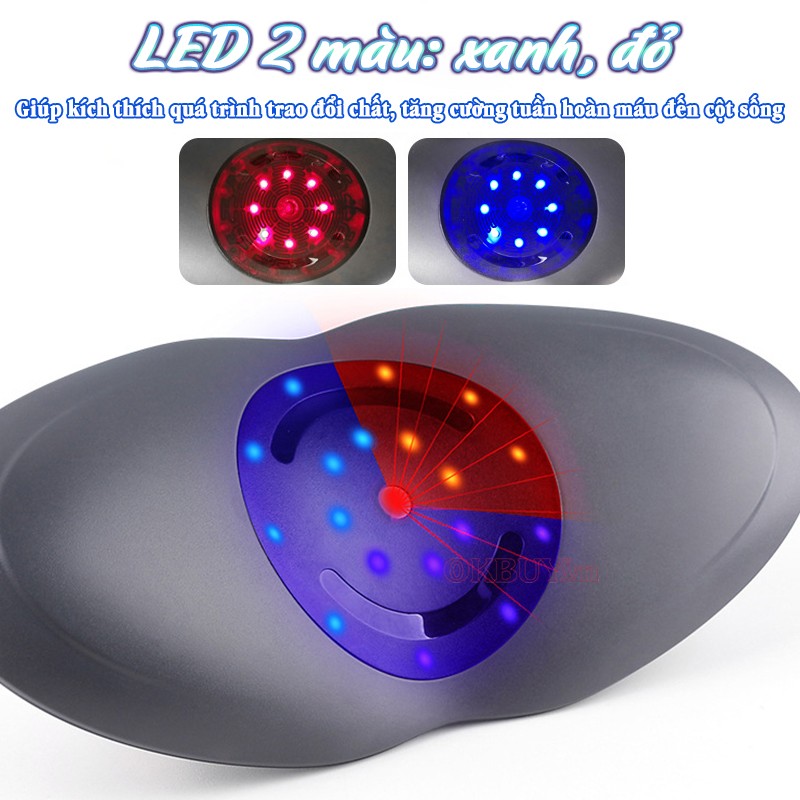 Máy massage thắt lưng LED xanh đỏ Nikio ST-1201