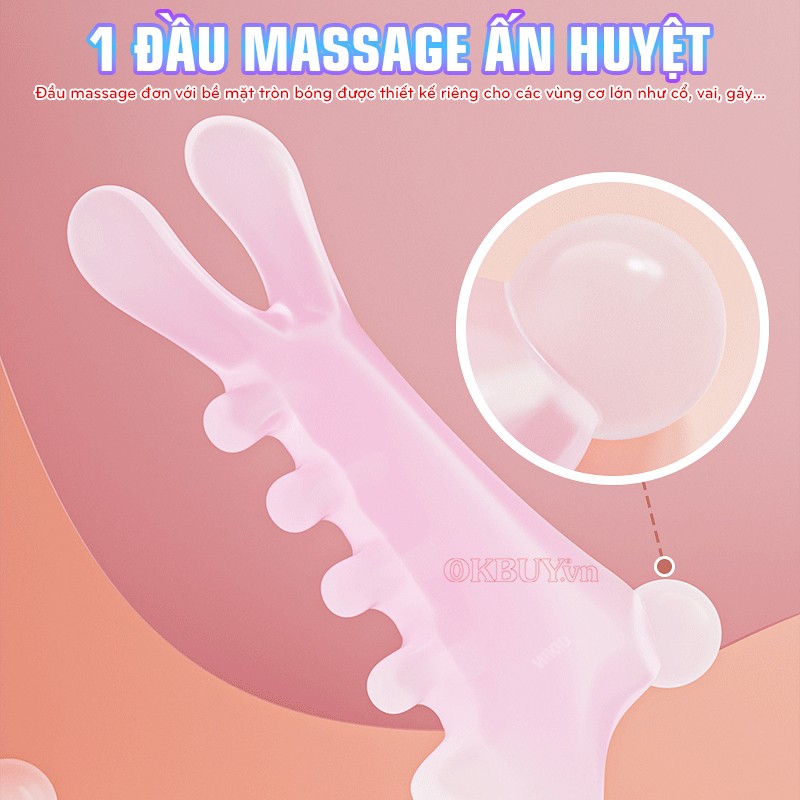 Dụng cụ massage chải cơ, ấn huyệt đa năng đầu massage ấn huyệt toàn thân Nikio NK-03C3
