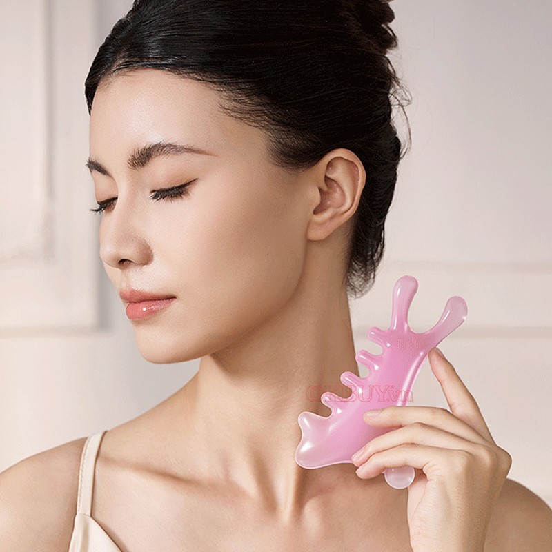 Dụng cụ massage chải cơ, ấn huyệt đa năng làm thon gọn gương mặt Nikio NK-03C3