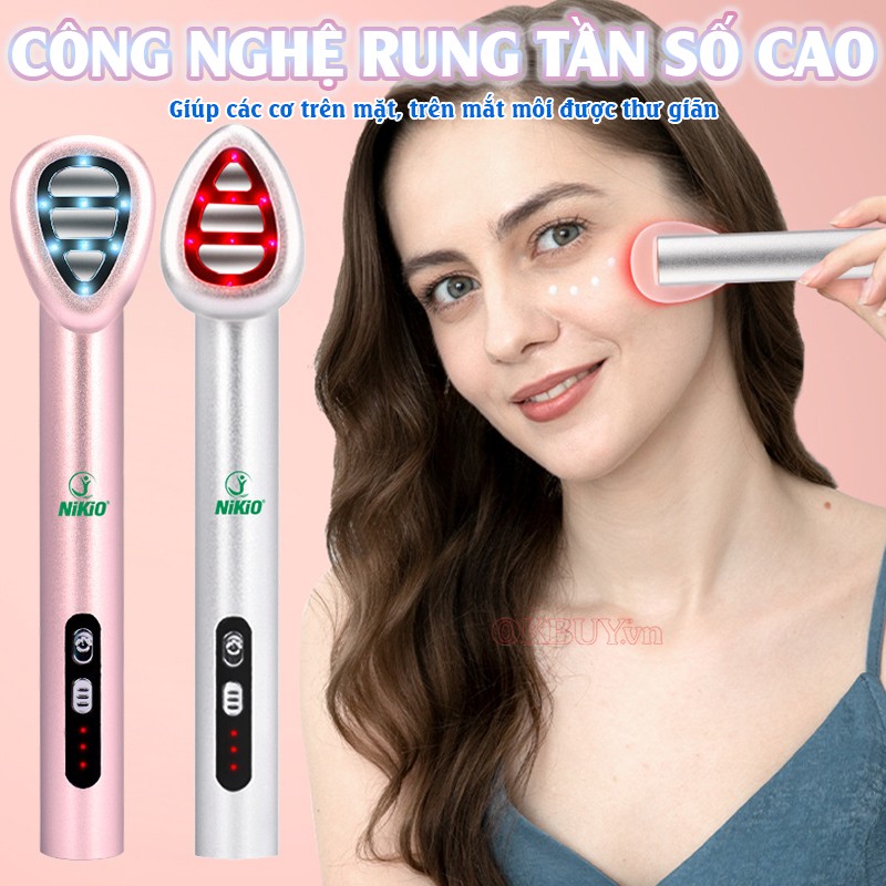 Máy massage mặt, mắt, môi rung tần số cao Nikio NK-125D