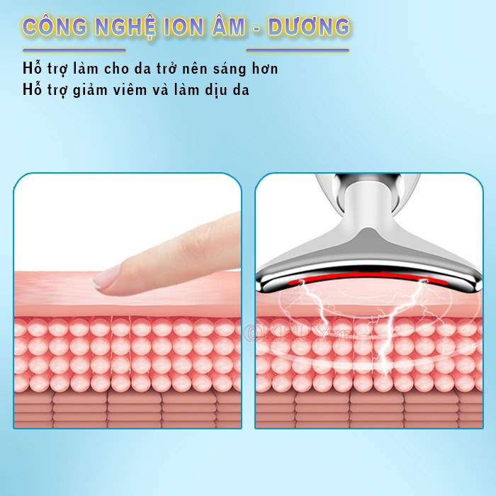 Máy massage nâng cơ trẻ hóa da mặt công nghệ ion âm dương Nikio NK-126