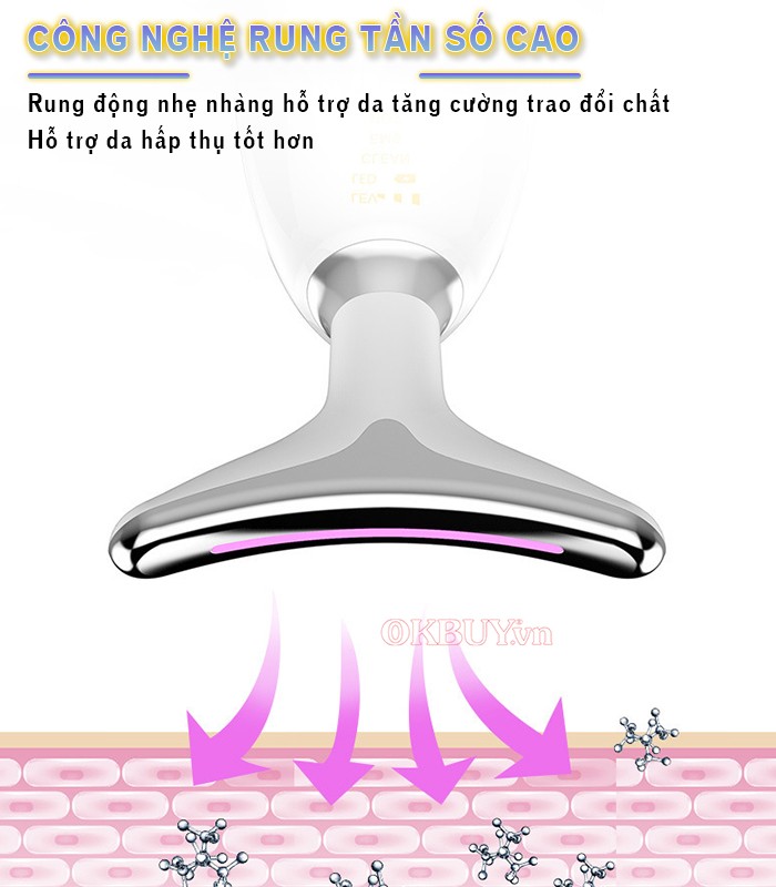 Máy massage nâng cơ trẻ hóa da mặt công nghệ rung tần số cao Nikio NK-126