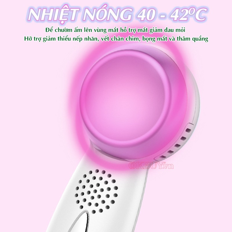 Máy massage mặt nóng lạnh điện di chức năng nhiệt nóng Nikio NK-127
