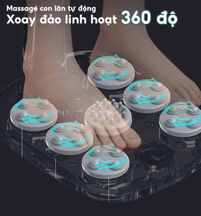 bồn ngâm chân massage xoay 360 độ Mingzhen MZ-999M