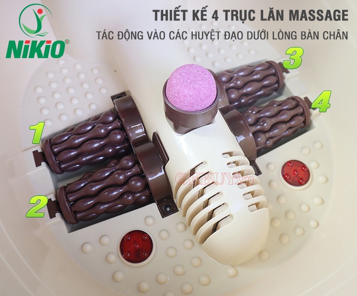 Bồn ngâm chân massage rung nóng Nikio NK-192