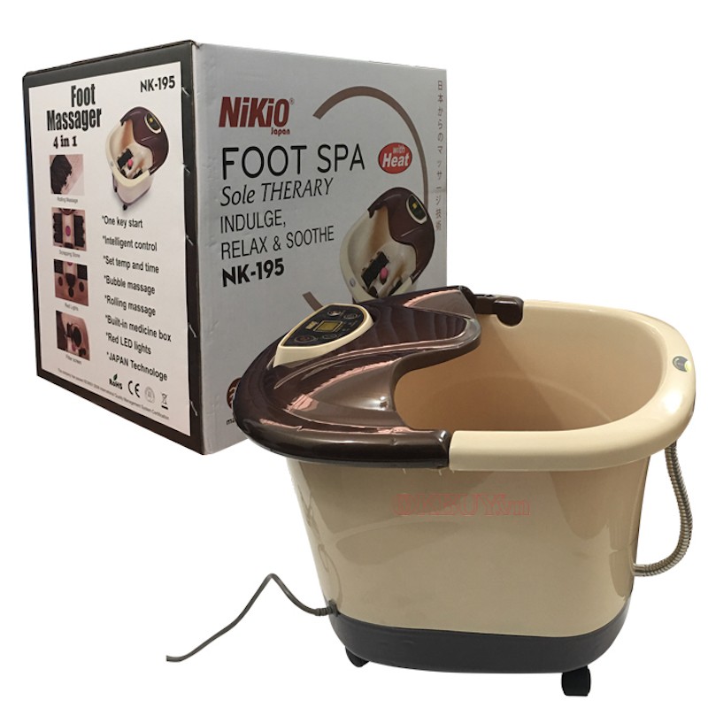 Bồn (chậu) ngâm chân massage trị liệu chính hãng Nikio NK-195 - 4in1