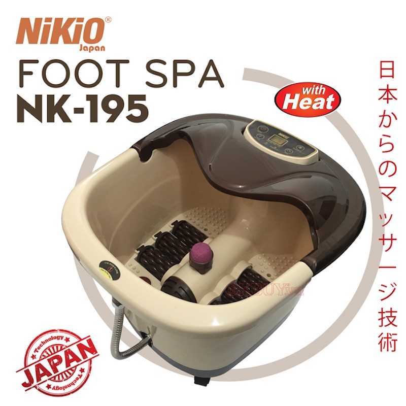 Bồn ngâm chân massage trị liệu chính hãng Nikio NK-195