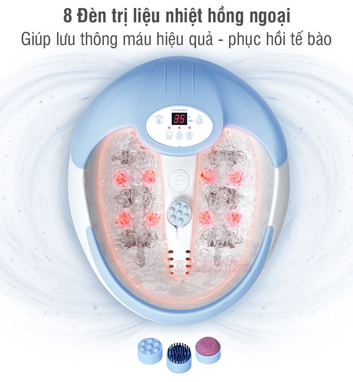Bồn ngâm và massage chân hồng ngoại Lanaform Luxury LA110415