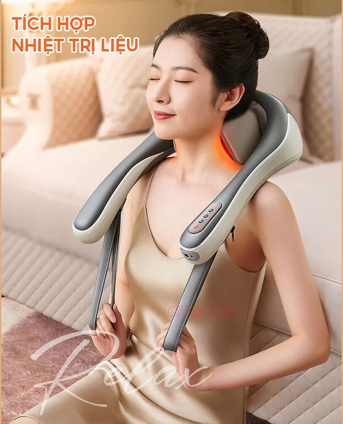 Máy massage cổ vai gáy tích hợp nhiệt trị liệu Nikio NK-138