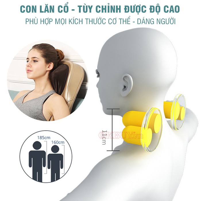 Ghế massage toàn thân sử dụng con lăn 3D Nikio NK-180