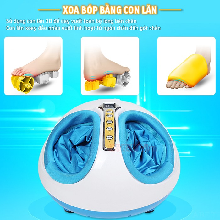 Máy massage chân xoa bóp bằng con lăn 3D Puli PL-909
