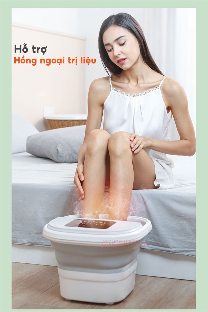 Bồn ngâm chân massage kết hợp hồng ngoại trị liệu Nikio NK-193