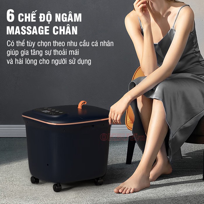 Máy massage đầu gối với 6 chế độ ngâm chân Nikio NK-186