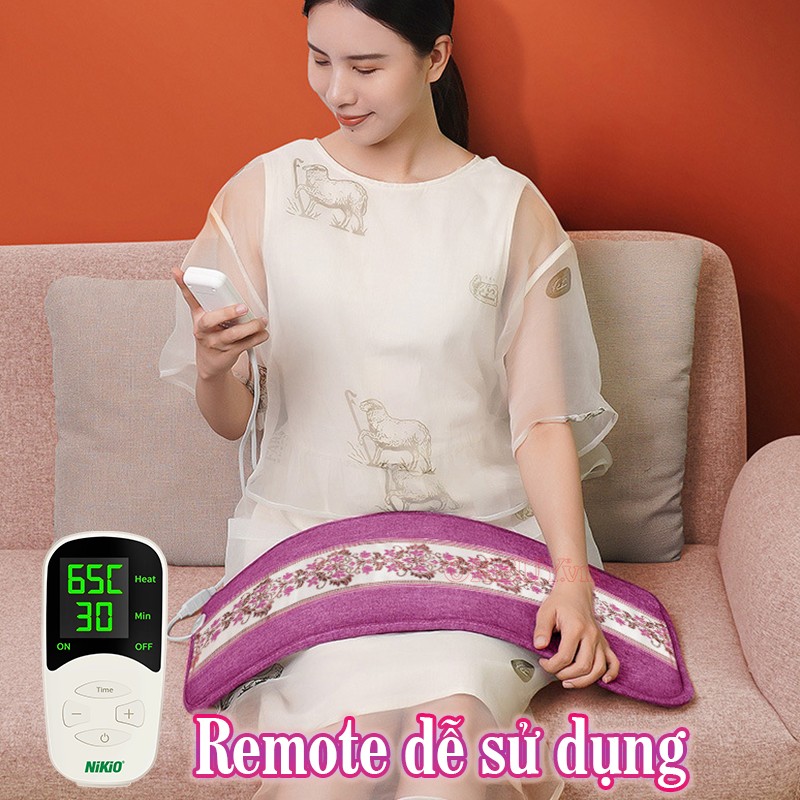 Túi chườm nóng muối biển remote điều khiển Nikio NK-201