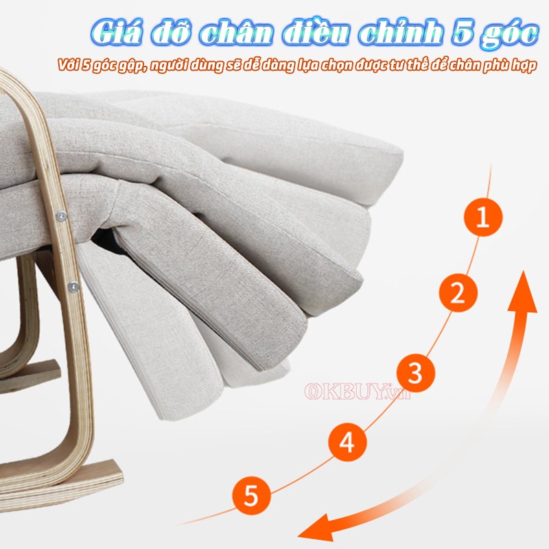 Ghế massage bập bênh giá đỡ chỉnh 5 góc Nikio NK-155