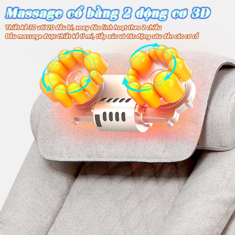 Ghế massage bập bênh gối tựa Nikio NK-155