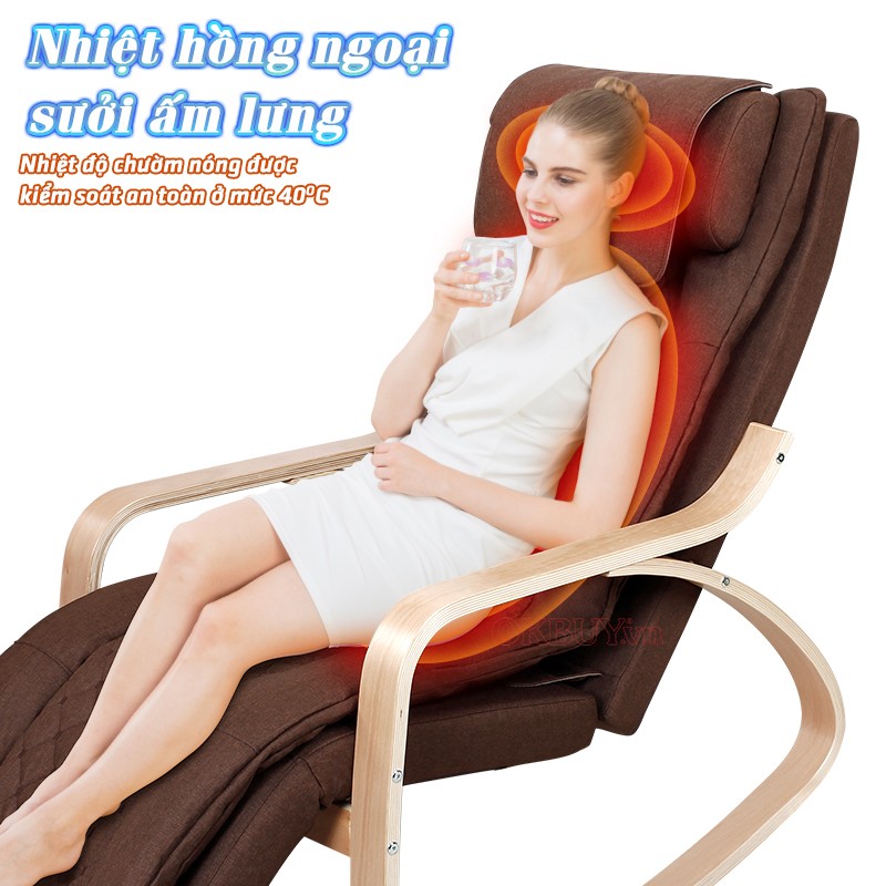 Ghế massage bập bênh nhiệt hồng ngoại Nikio NK-155