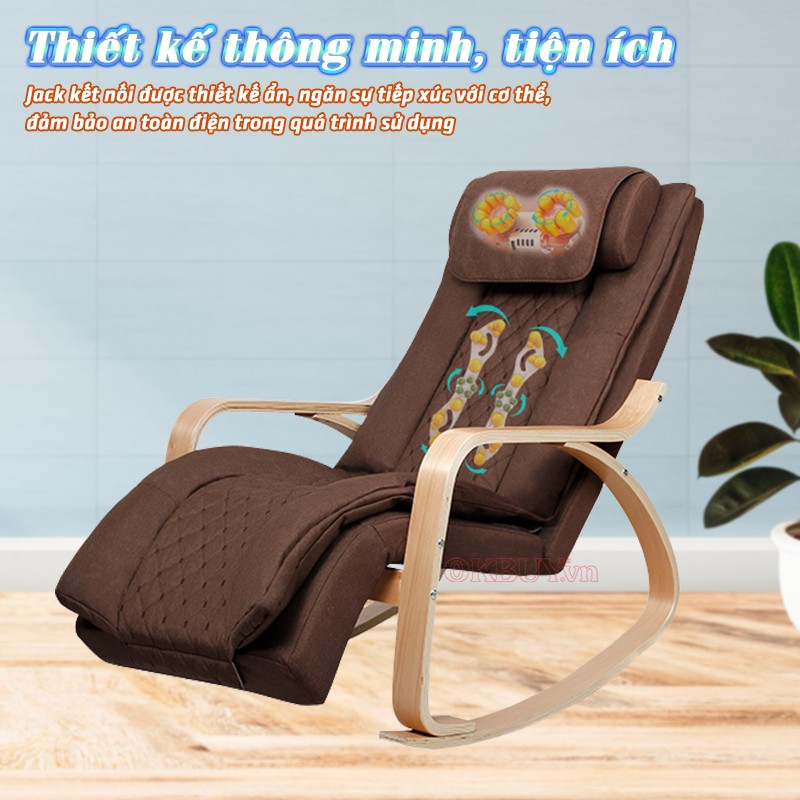 Ghế massage bập bênh thiết kế thông minh Nikio NK-155