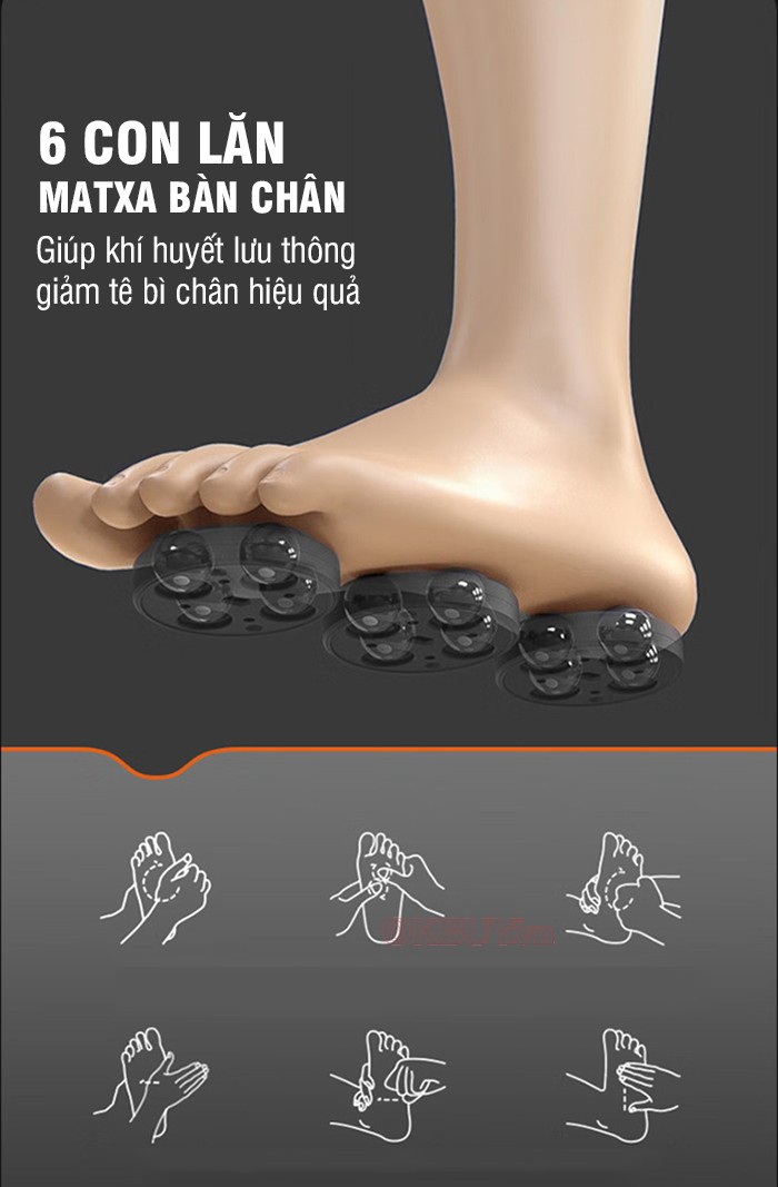 Bồn ngâm chân massage massage bằng con lăn 3D Nikio NK-195 new
