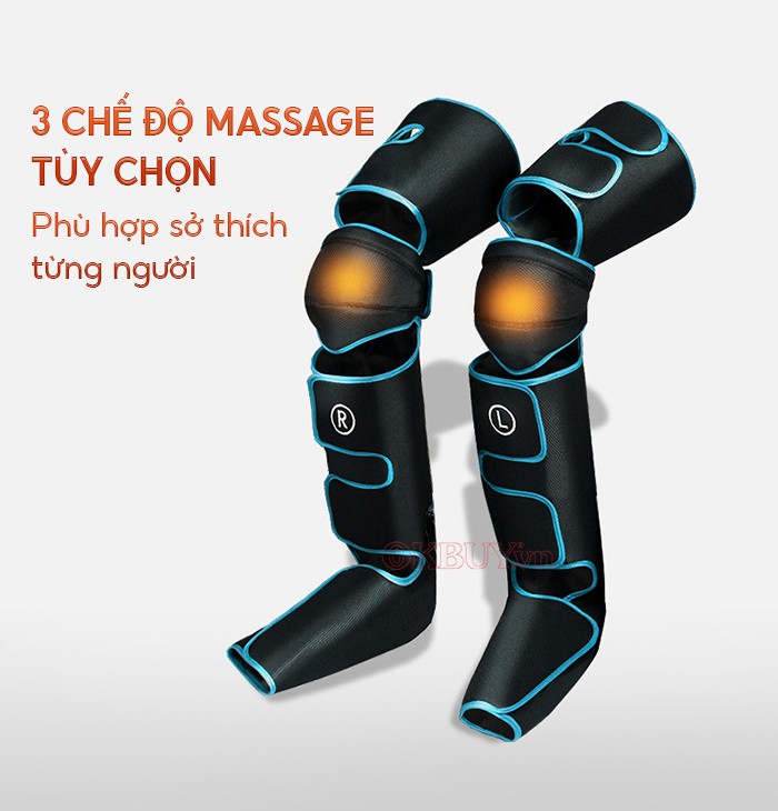 Máy nén ép trị liệu suy giãn tĩnh mạch chân 3 chế độ massage Nikio NK-287