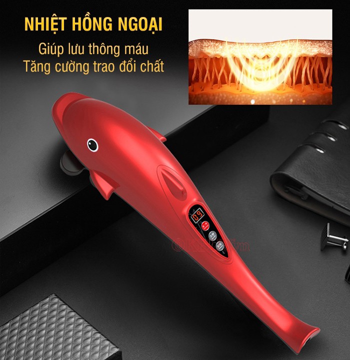 Máy massage cầm tay tích hợp 8 đèn hồng ngoại Nikio NK-178