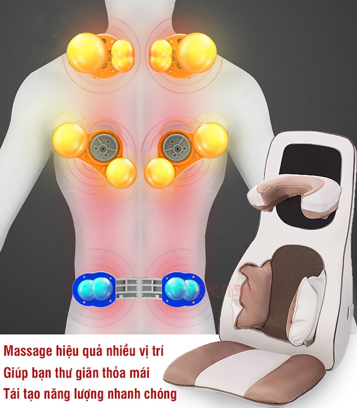 Đệm massage 3D hồng ngoại Lanaform Excelence LA110311