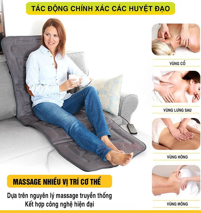 Đệm massage toàn thân Lanaform Mattress LA110315