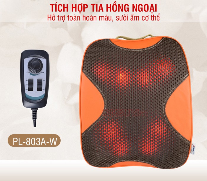 Máy massage lưng massage đèn hồng ngoại Puli PL-803A-W