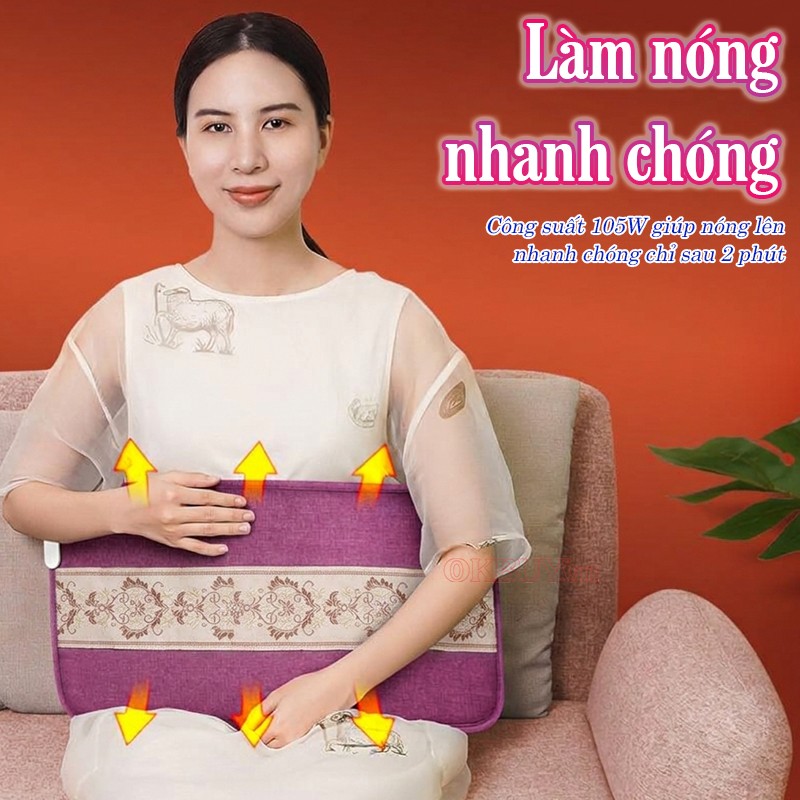 Đệm nhiệt nóng toàn thân làm nóng nhanh Nikio NK-201