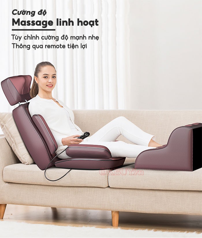 Ghế massage toàn thân cao cấp Mingzhen MZ-166D1 có remote tiện lợi