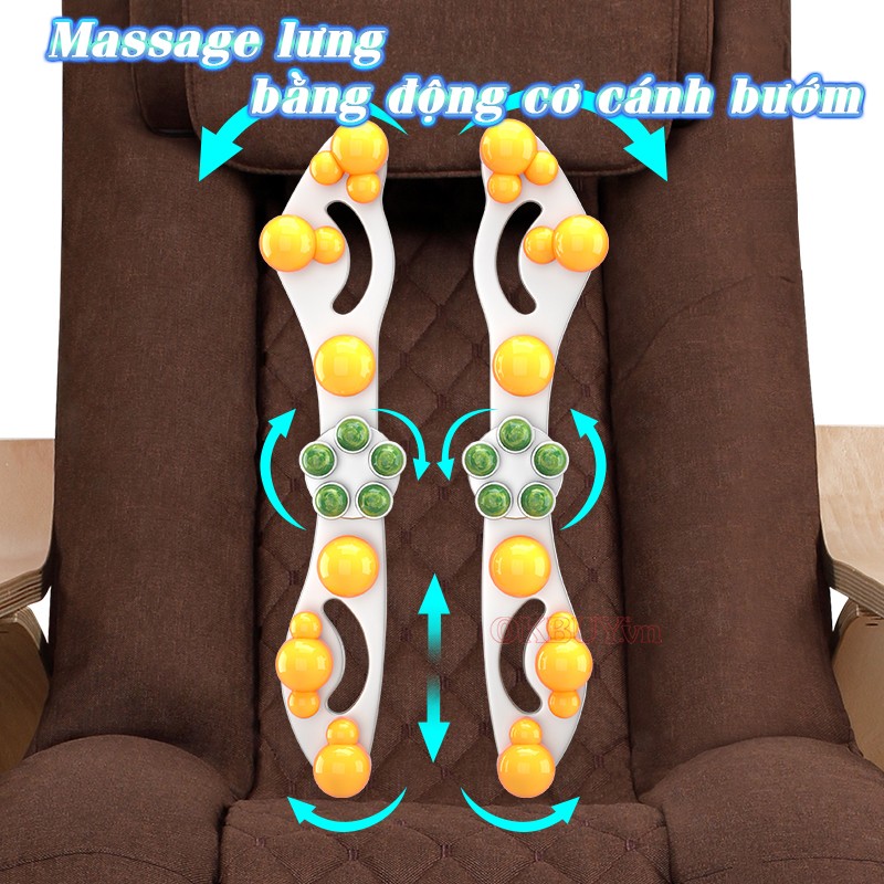 Ghế massage bập bênh massage lưng Nikio NK-155