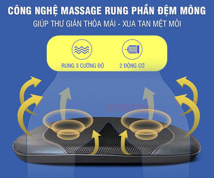 Ghế massage toàn thân massage mông bằng công nghệ rung Nikio NK-181