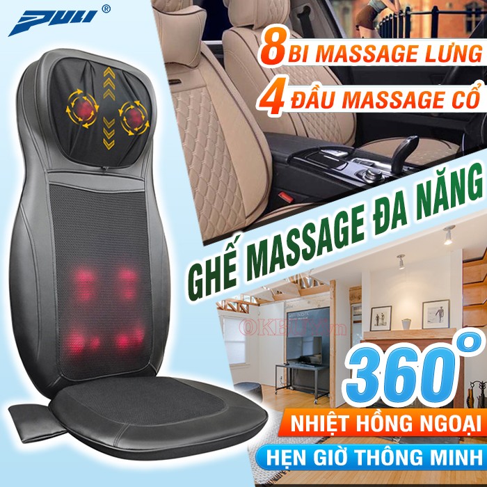 Ghế đệm massage toàn thân hồng ngoại Puli F-887B