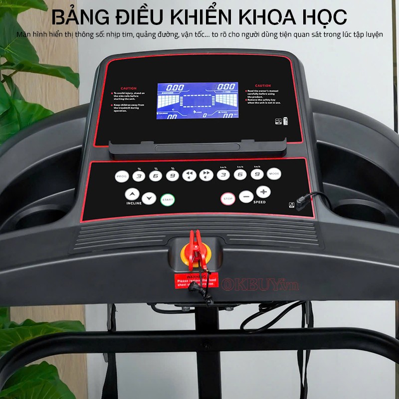 Máy chạy bộ bảng điều khiển khoa học Queen Crown QS592