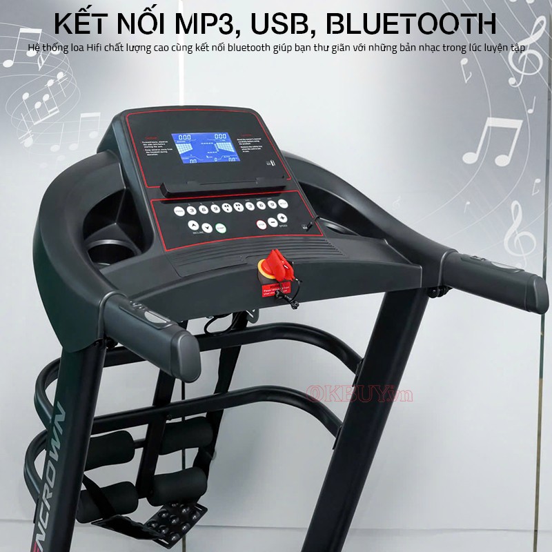 Máy chạy bộ kết nối nghe nhạc Queen Crown QS592