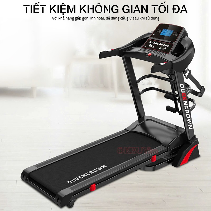 Máy chạy bộ tiết kiệm không gian Queen Crown QS592