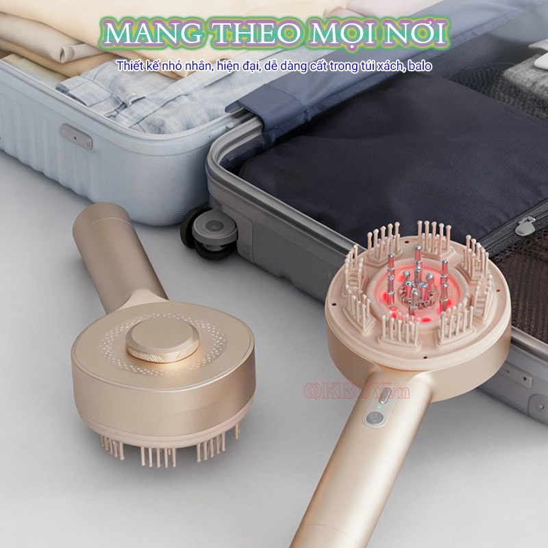 Lược massage đầu Nikio NK-112 thiết kế nhỏ gọn