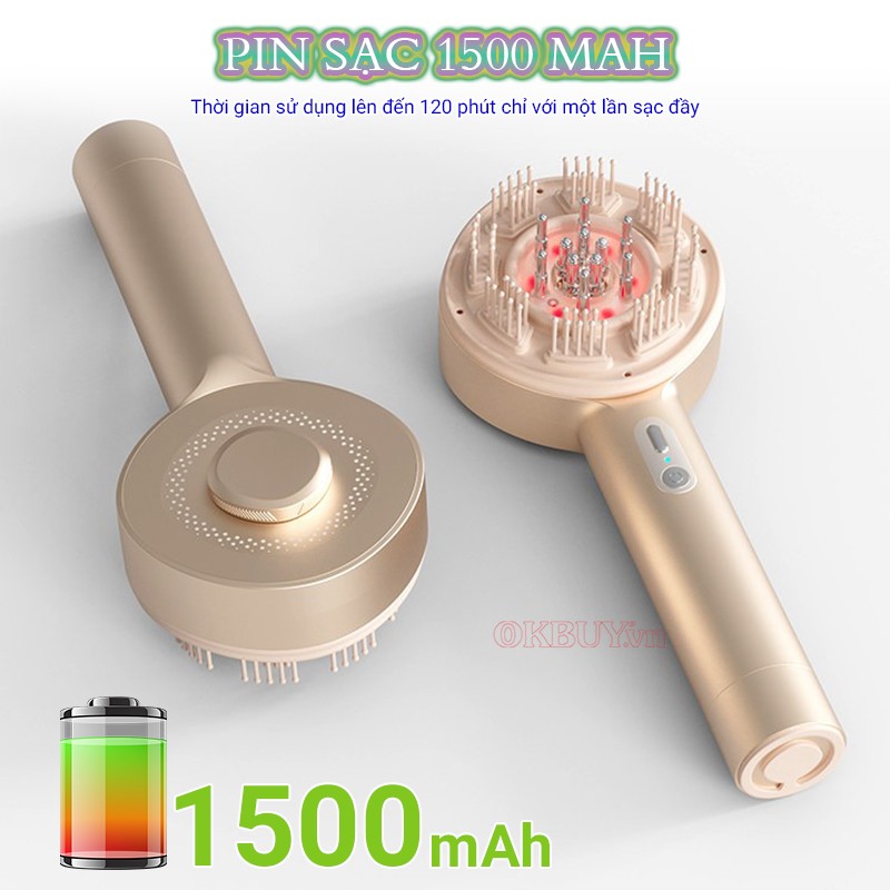 Lược massage đầu Nikio NK-112 pin sạc 1500 mAh