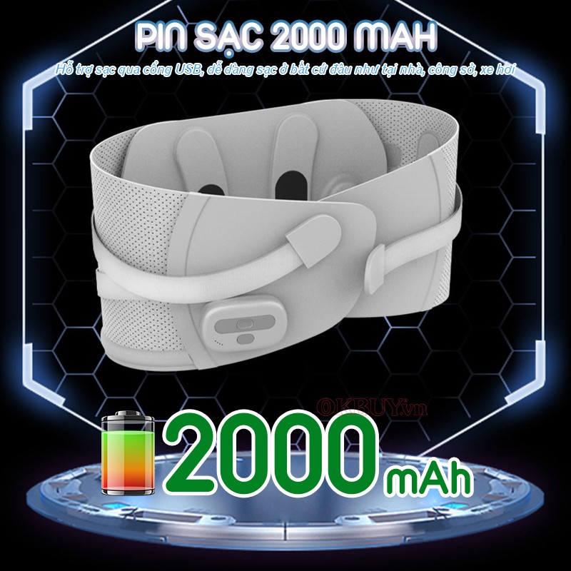 Máy massage lưng bụng pin sạc 2000 mAh Booster ST-1208