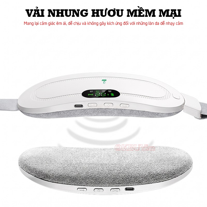 Máy massage bụng Nikio NK-162 vải nhung hươu