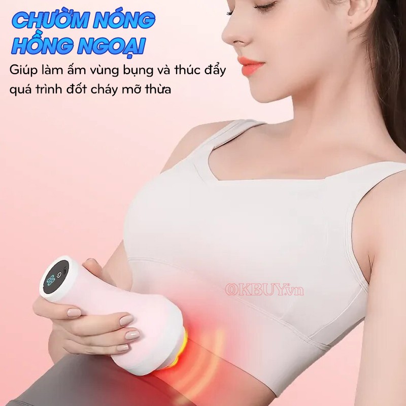 Máy massage bụng cầm tay chườm nóng DJ-309