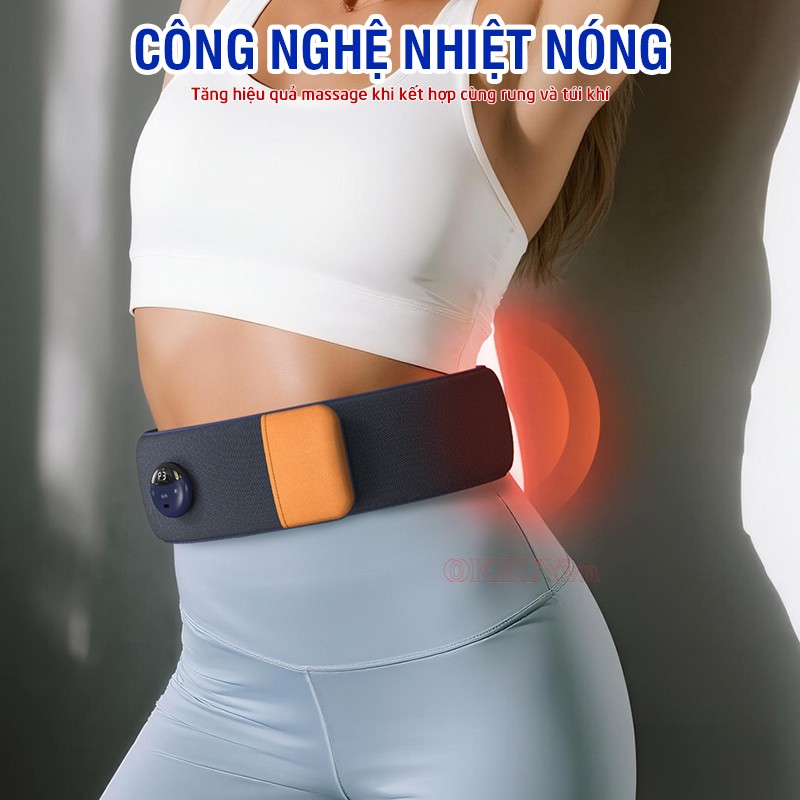 Đai massage bụng rung nóng Puli PL-518 công nghệ nhiệt nóng