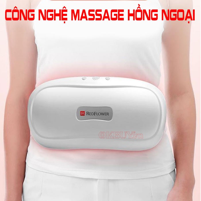 Đai massage giảm mỡ bụng RED FLOWER RF-013S